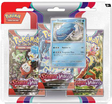 Pokemon Scarlet + Violet Triple Booster pack Blister (Dondoza) | PokeNazCards Pokemon Scarlet + Violet Triple Booster pack Blister (Dondoza) | PokeNazCards