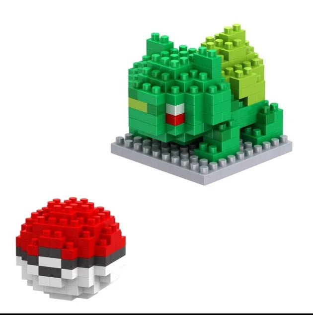 Bulbasaur + Pokeball Micro Blocks | PokeNazCards