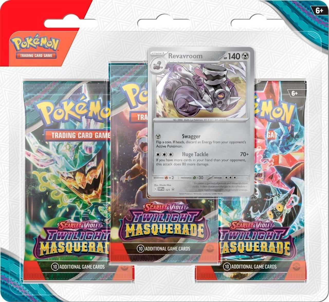 Pokemon Twilight Masquerade 3 pack - Revavroom + Snorlax