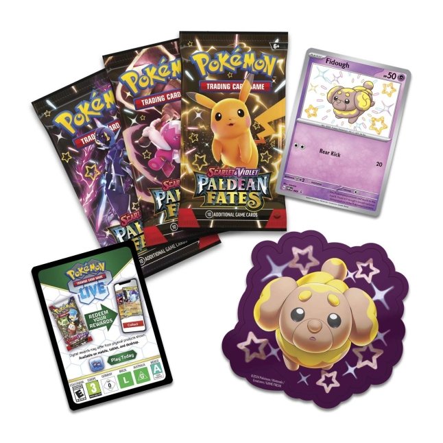 Pokémon TCG:Paldean Fates Tech Sticker Collection (Shiny Fidough)