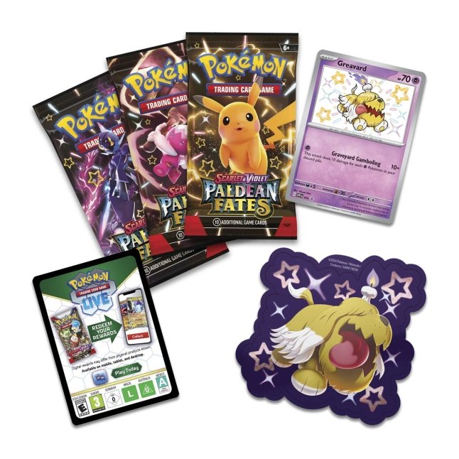 Pokémon TCG-Paldean Fates Tech Sticker Collection (Shiny Greavard)