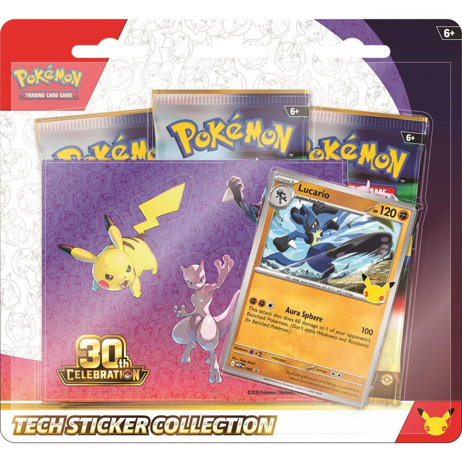 Pokemon TCG : 30th Anniversary Tech Sticker Collection - Random Allocation