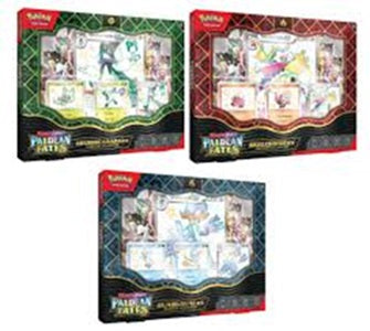 Pokemon Paldean Fates Quaquaval EX Premium Collection Box - Set of 3