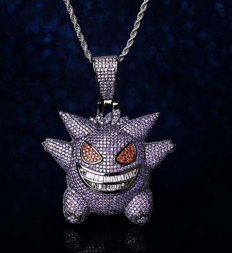 Pokemon Purple Gengar Necklace