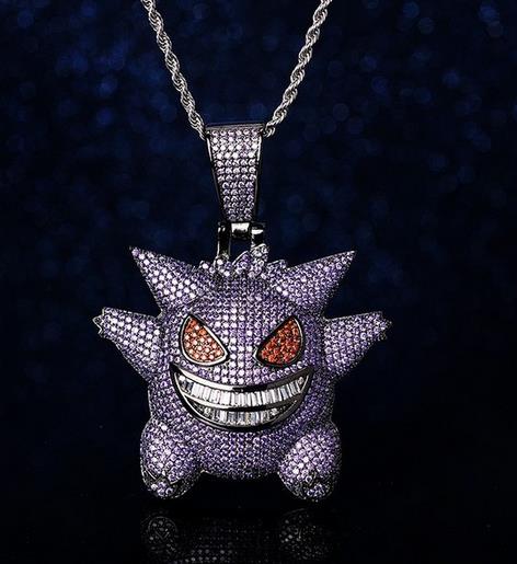 Pokemon Silver Gengar Necklace