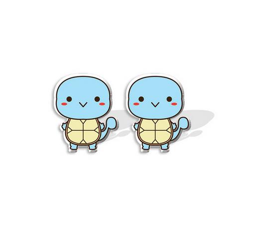 Pokemon Squirtle with Ditto face Earrings